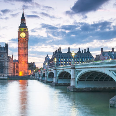 Big Ben and the Houses of Parliament at night in London, UK