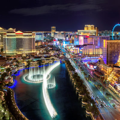 Las Vegas strip, Aerial view