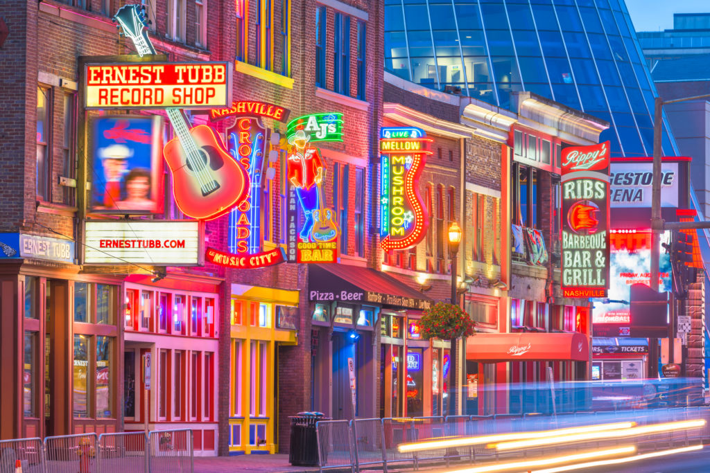 Lower Broadway, Nashville, Tennessee, USA