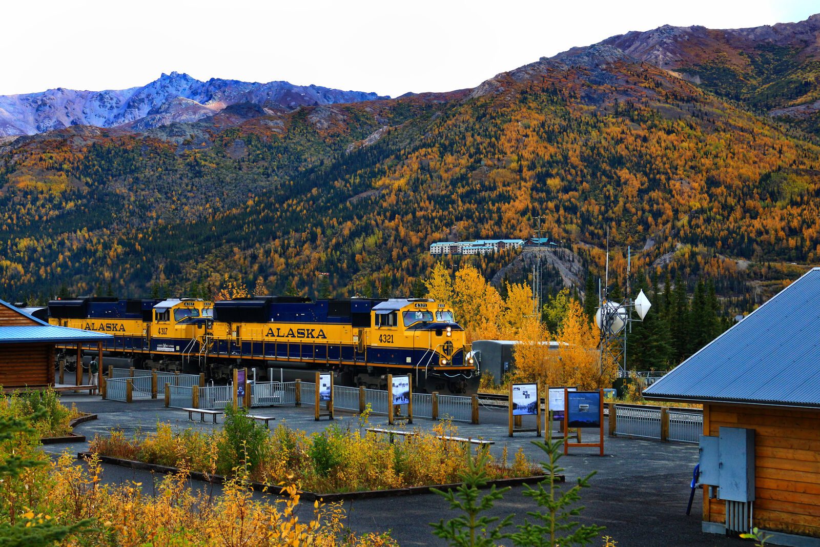 Wilderness Express train traveling through Alaska